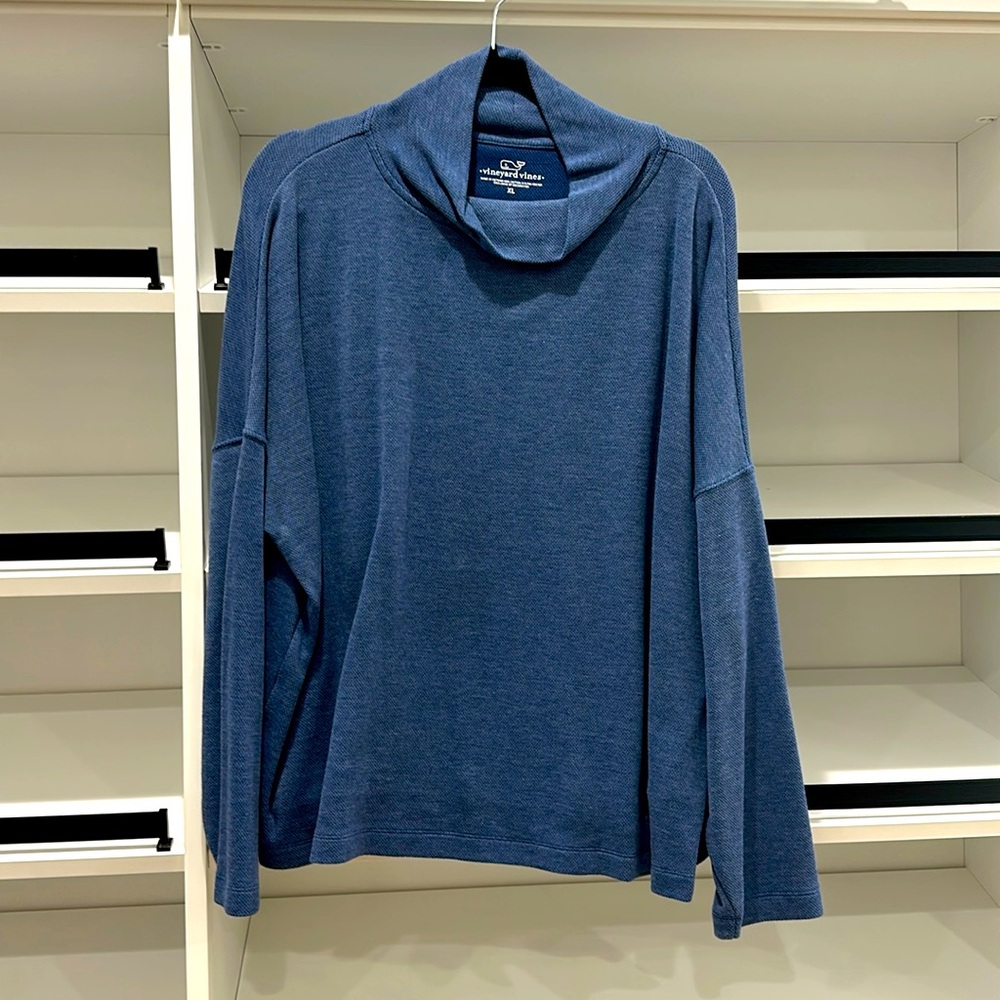 Vineyard Vines Blue Funnel Neck Pullover XL